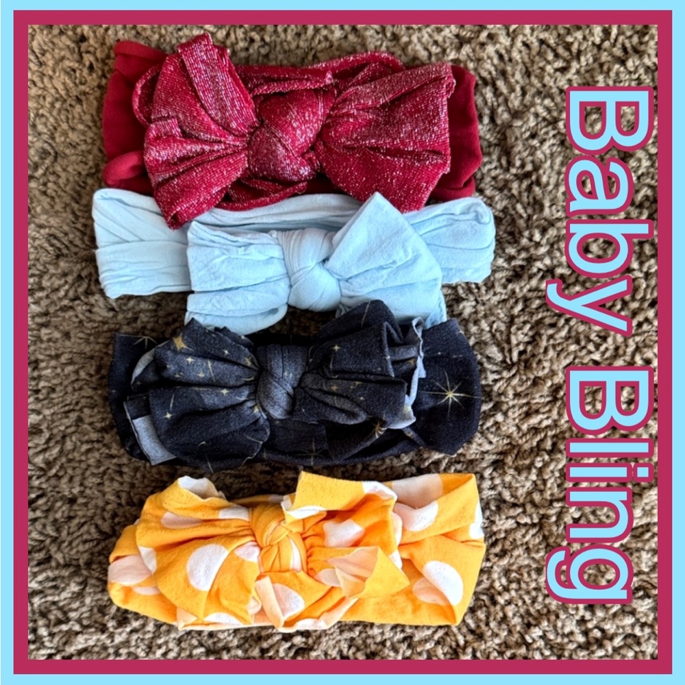 BABY BLING Colorful Toddler Headband Set 4